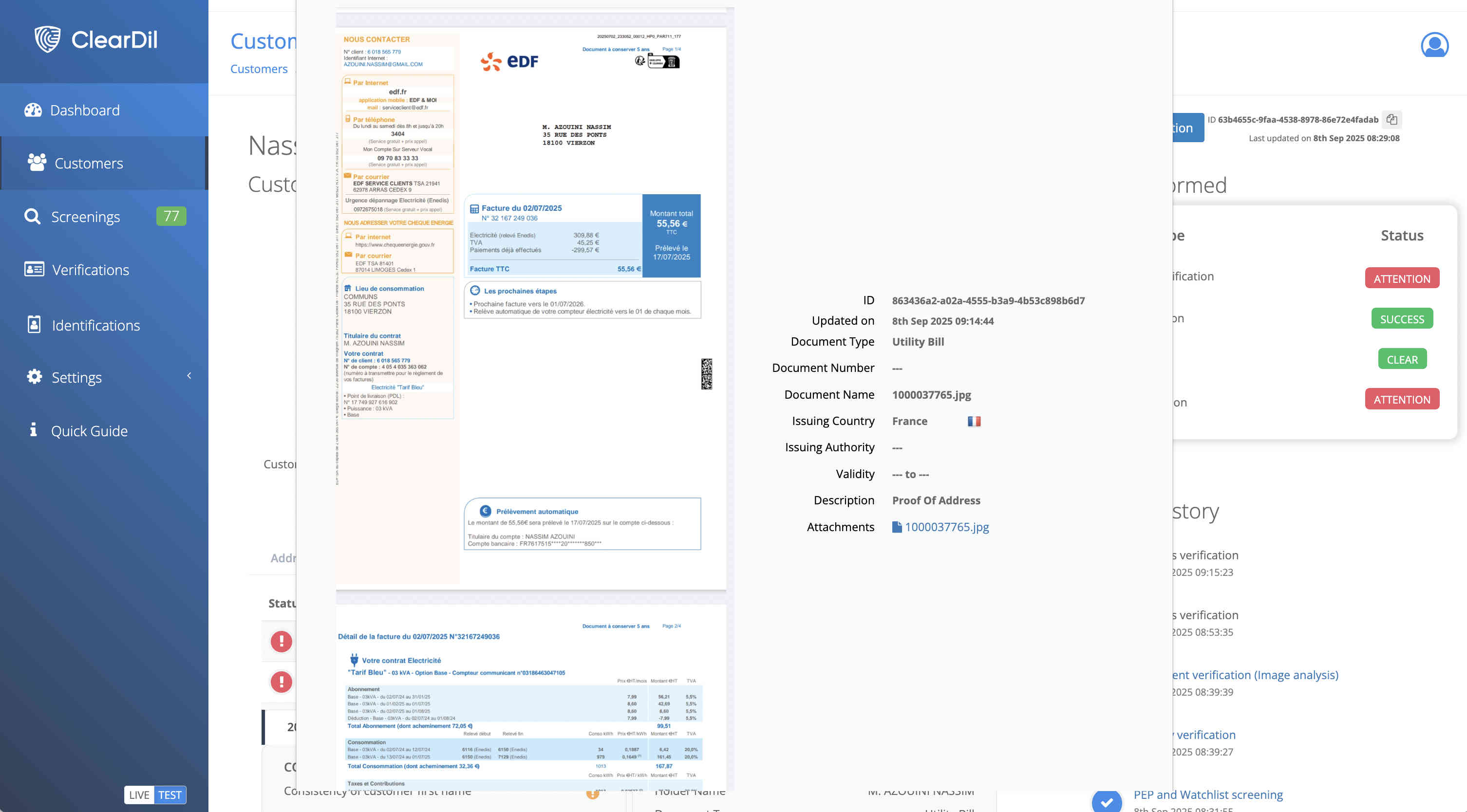 ClearDil Document Verification